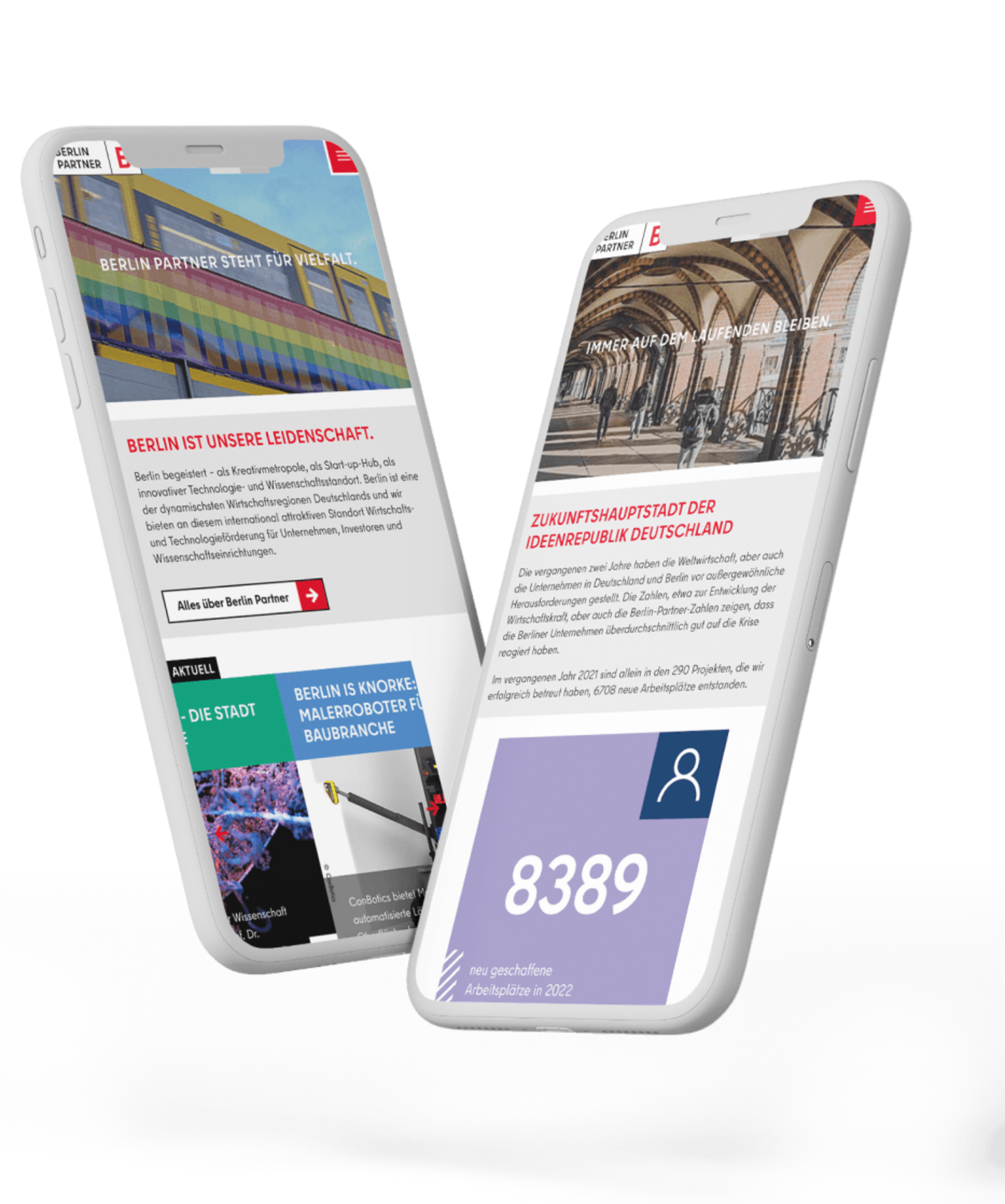 Responsive Webdesign für Berlin Partner – entwickelt von CONNEX Werbeagentur Berlin