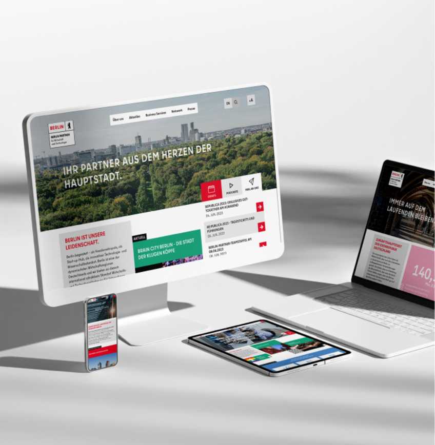 Website für Berlin Partner – entwickelt von CONNEX Werbeagentur Berlin