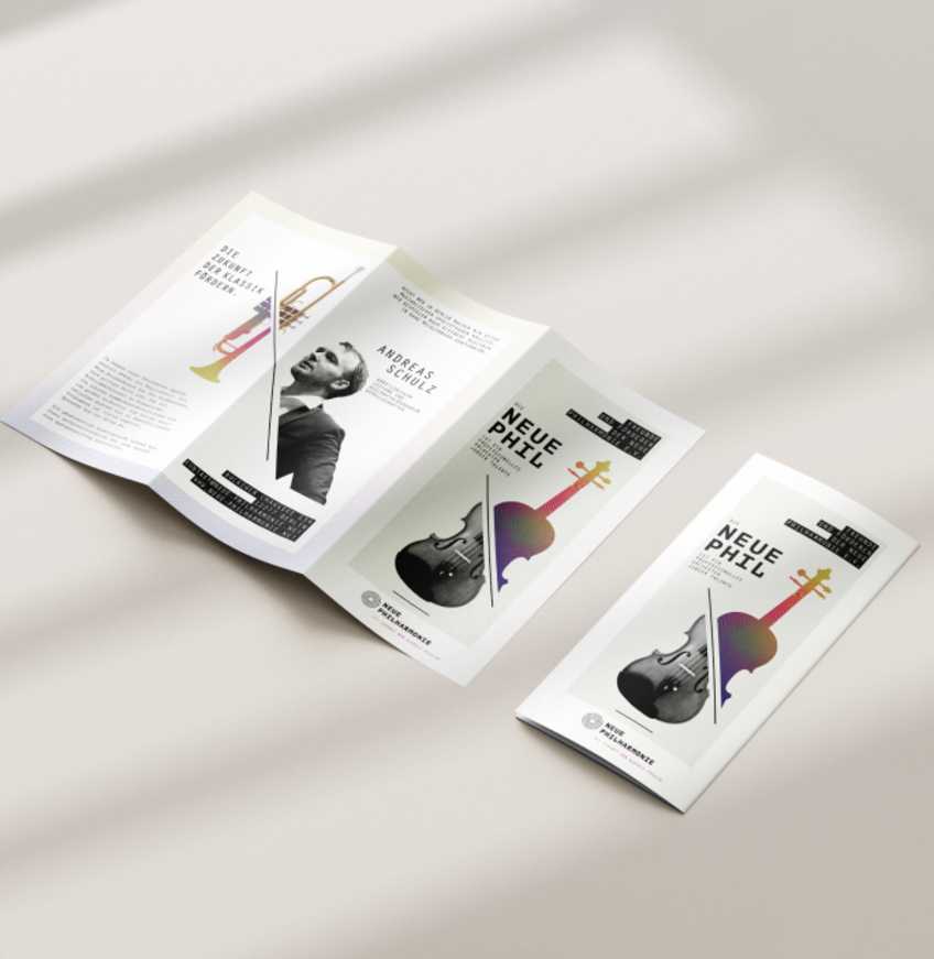 Flyer für Neue Philharmonie – entwickelt von CONNEX Werbeagentur Berlin